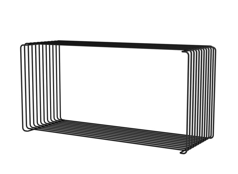 Schwarzes Panton Wire Regalsystem von Montana, ein minimalistisches und modulares Designregal.