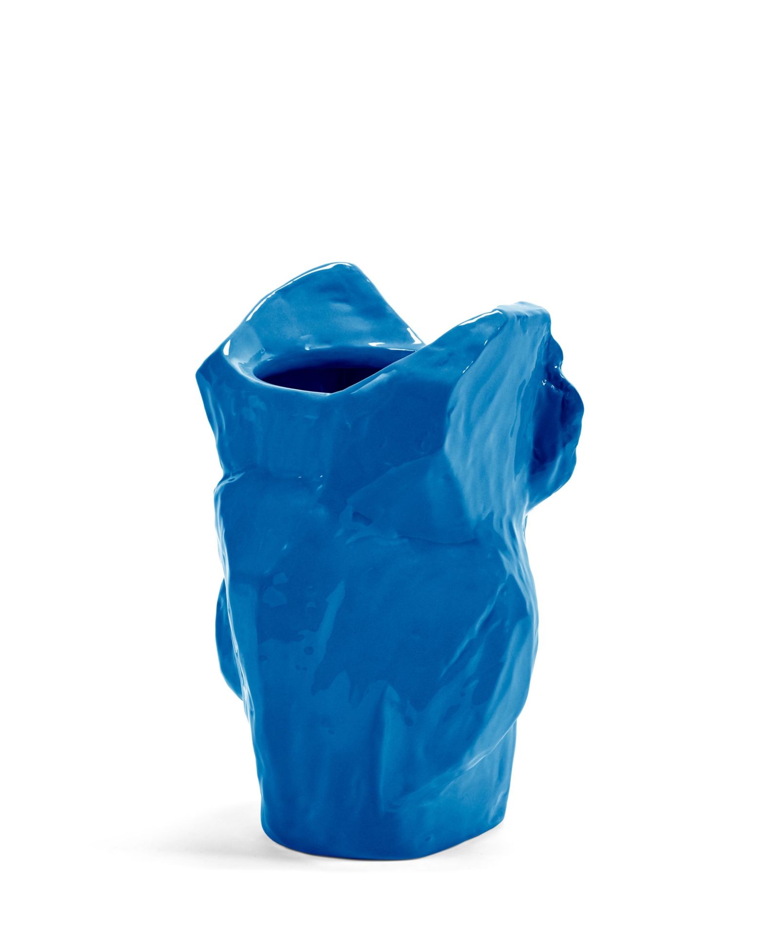 Blaue Eule Vase von Serax, moderne Keramikvase in skulpturalem Design für Blumen und Dekoration.