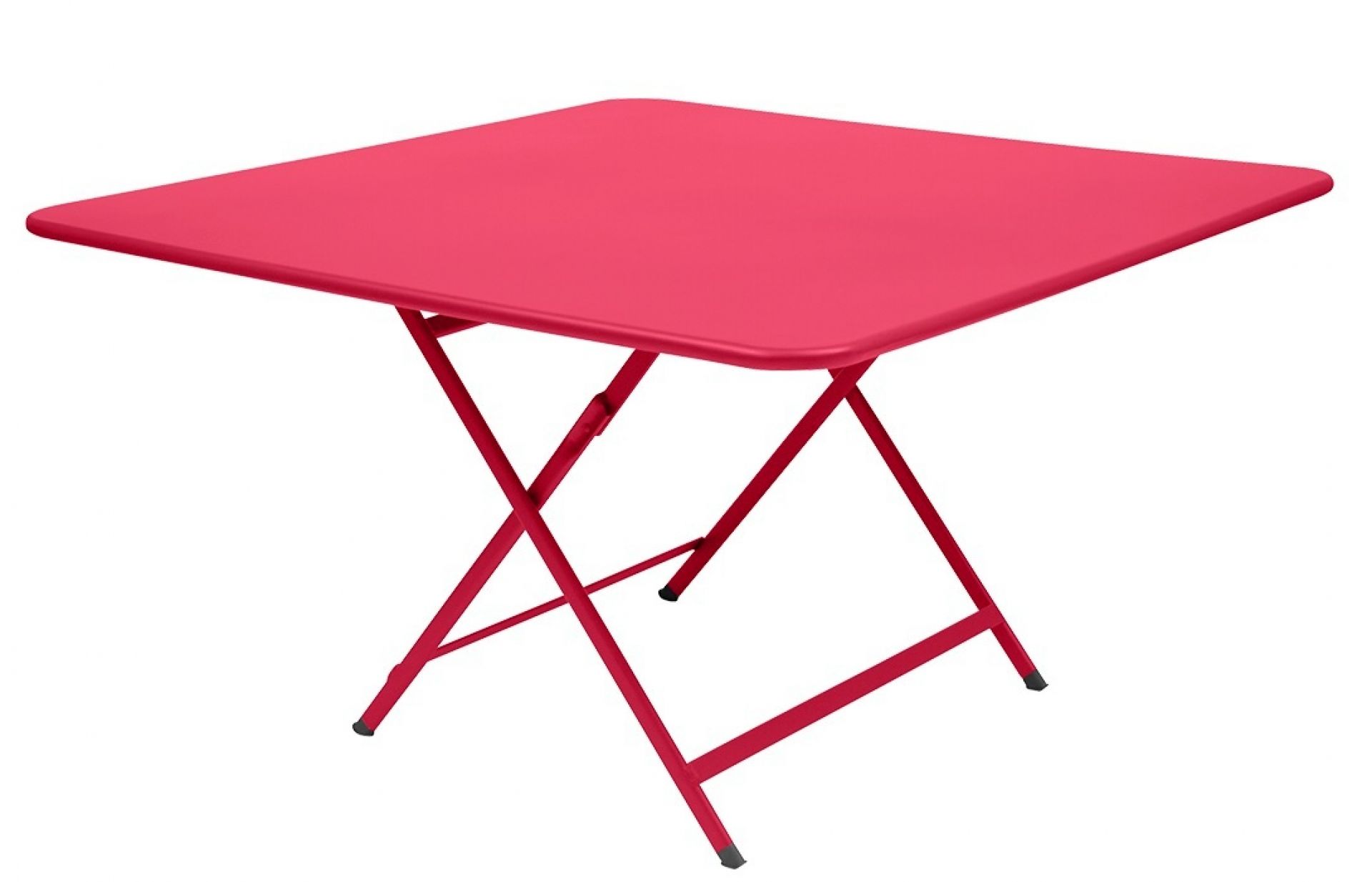 Roter Caractere Klapptisch von Fermob für den Garten oder Balkon. Eckiger Outdoor Tisch.