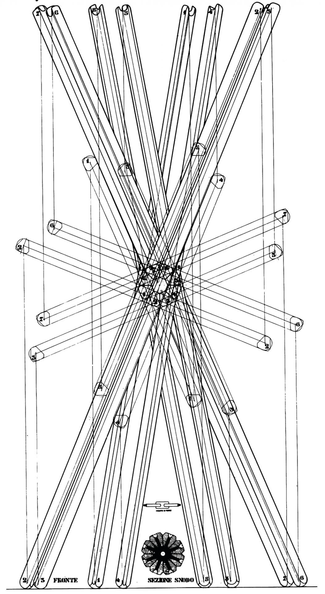 Sciangai Kleiderständer Bordeaux lackiert Zanotta