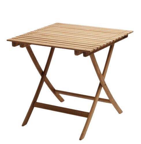 Quadratischer Selandia Beistelltisch von Skagerak by Fritz Hansen für den Außenbereich, aus Teakholz gefertigt.