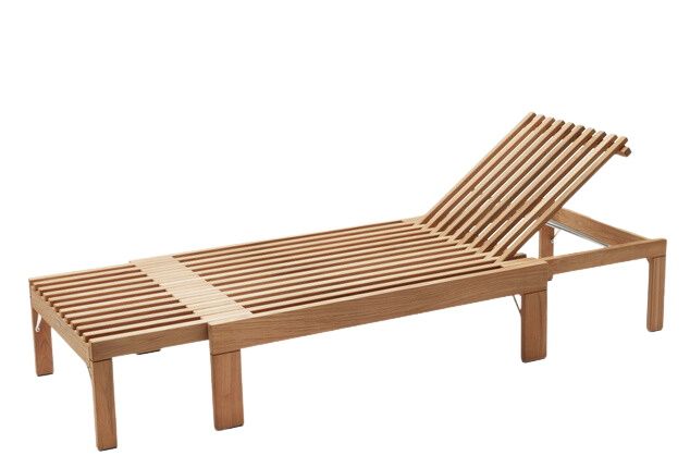 Riviera Sonnenliege aus Teakholz von Skagerak by Fritz Hansen für den Garten.