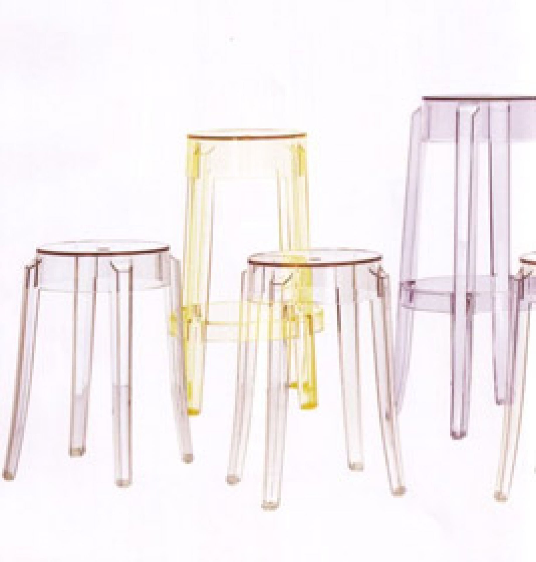 Charles Ghost Hocker 2-er Set Kartell