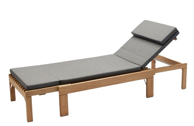 Graues Riviera Cushion Sitzkissen für Skagerak Sonnenliege, Outdoor Möbel für Garten oder Terrasse.