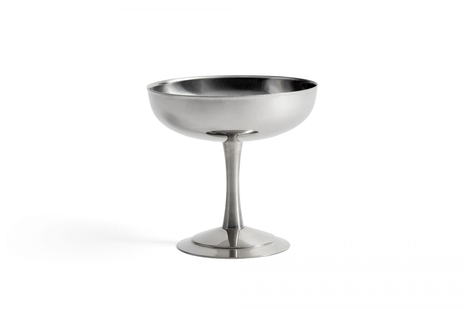 Silberner Hay Eisbecher "Italian Ice Cup" aus Edelstahl, ideal für Eis und Desserts.