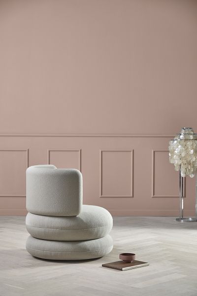 Beiger Easy Chair Sessel von Verpan, moderner Design Sessel mit runden Formen.