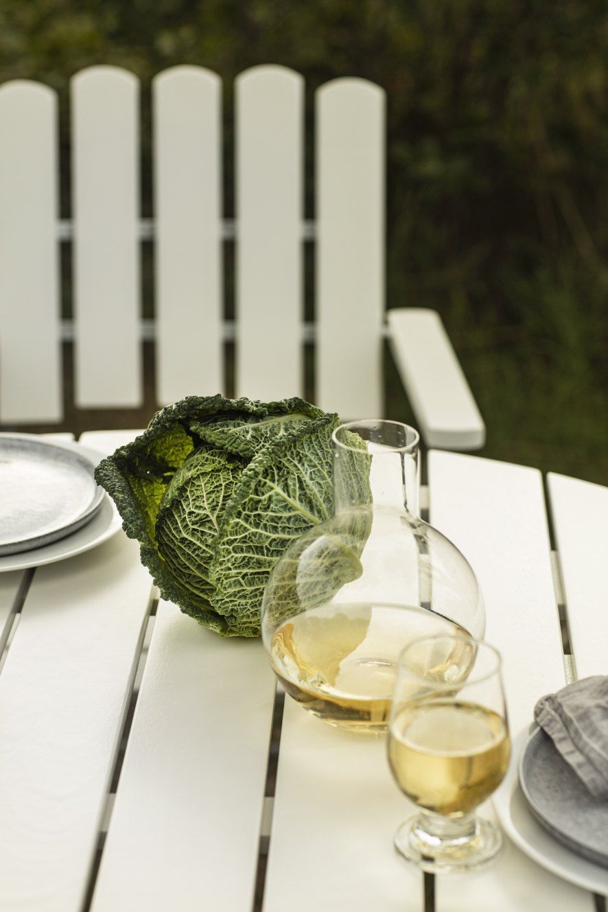 Armlehnstuhl A2 Grythyttan Stalmöbler Eichenholz weiß lackiert