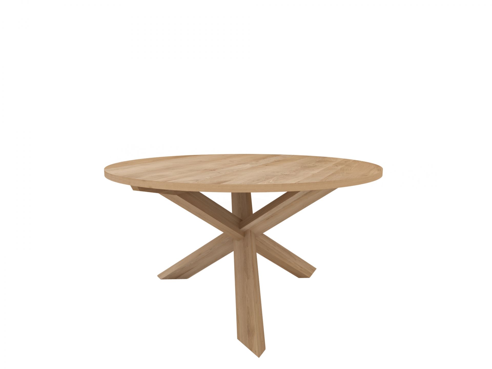 Esstisch Circle von Ethnicraft: Runder Holztisch aus Eiche mit einzigartigem, modernem Untergestell.