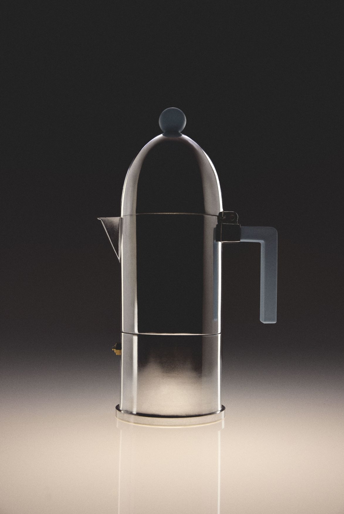 La Cupola 9095/6AZFM Espressokocher Hellblau Alessi