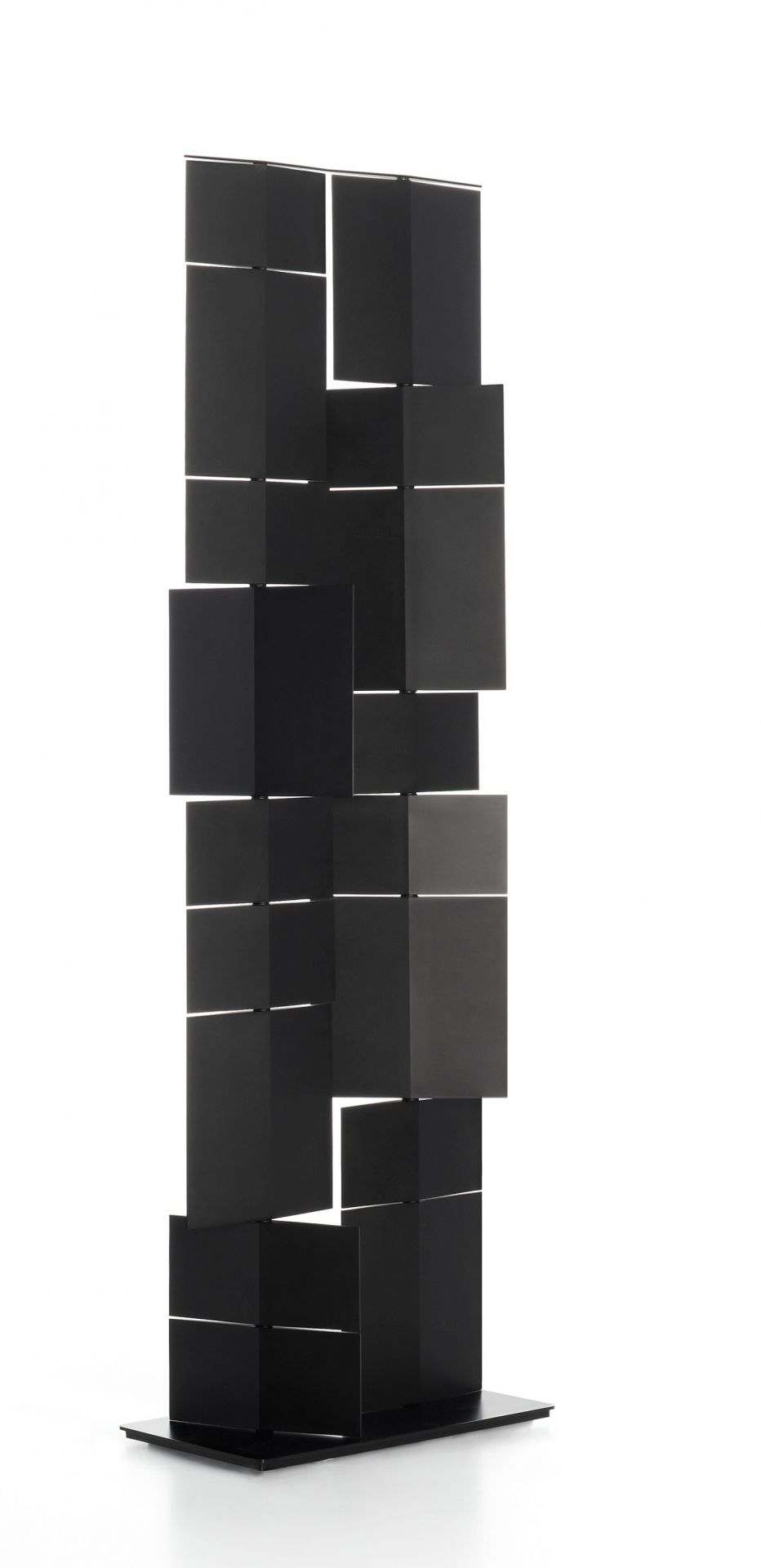 Schwarzer Divide It Raumteiler von MDF Italia, zwei Module aus MDF, modernes Design.