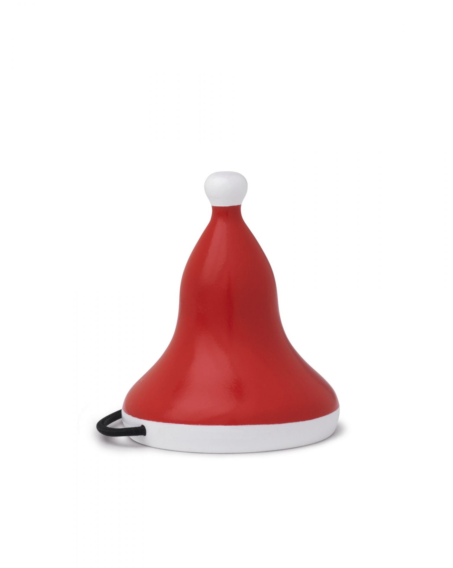 Weihnachtsmütze für Kay Bojesen Affe Mini aus Holz, rot-weiße Nikolausmütze mit Gummiband.