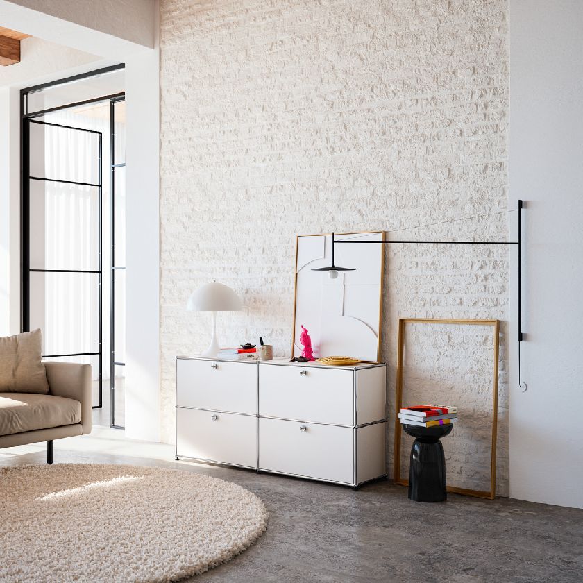 USM Haller Sideboard E2 mit 4 Klapptüren – reinorange