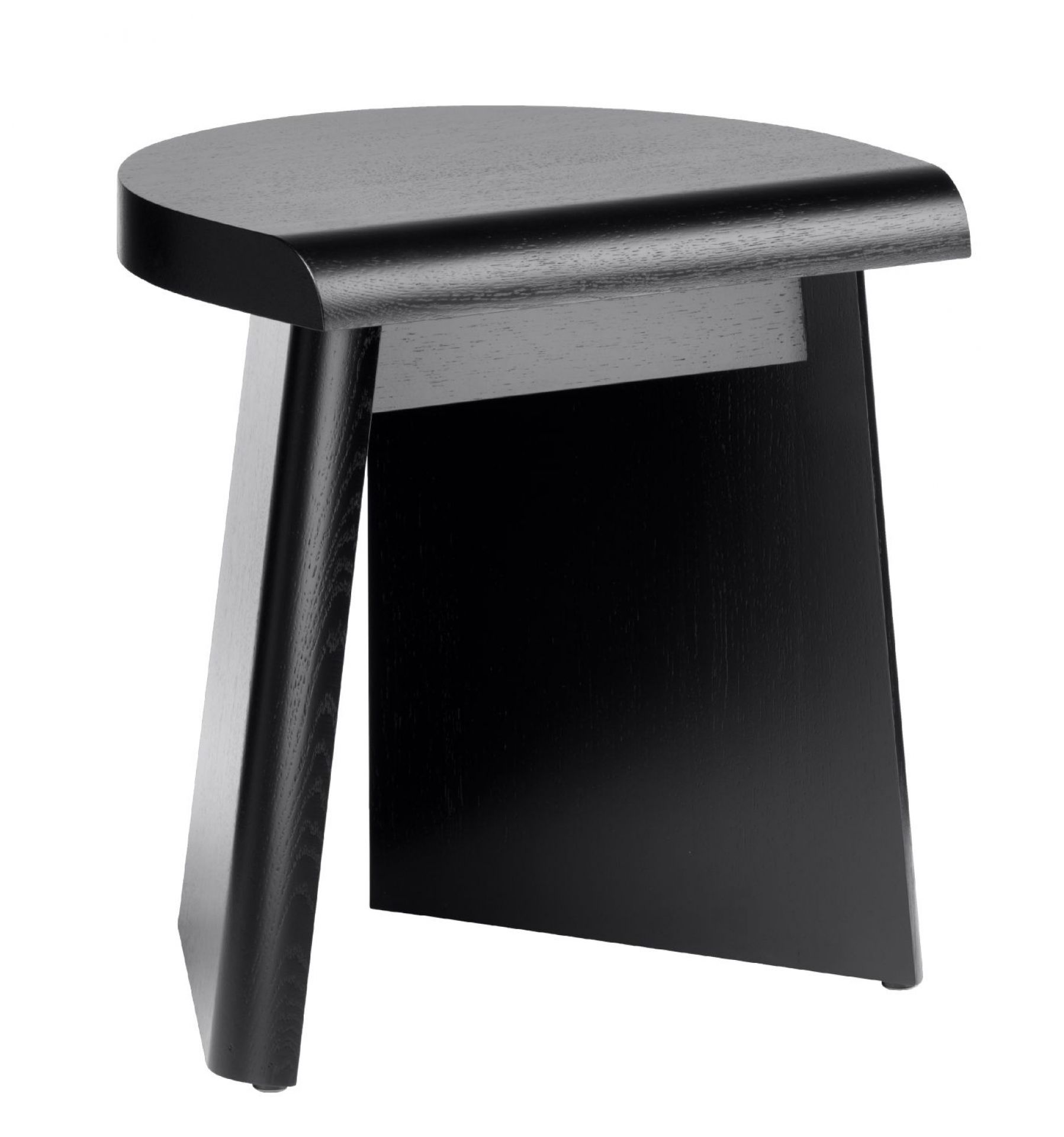 Schwarzer Hocker aus Holz, Portao Favius Stil, Sitzhocker, Beistelltisch, moderne Möbel.