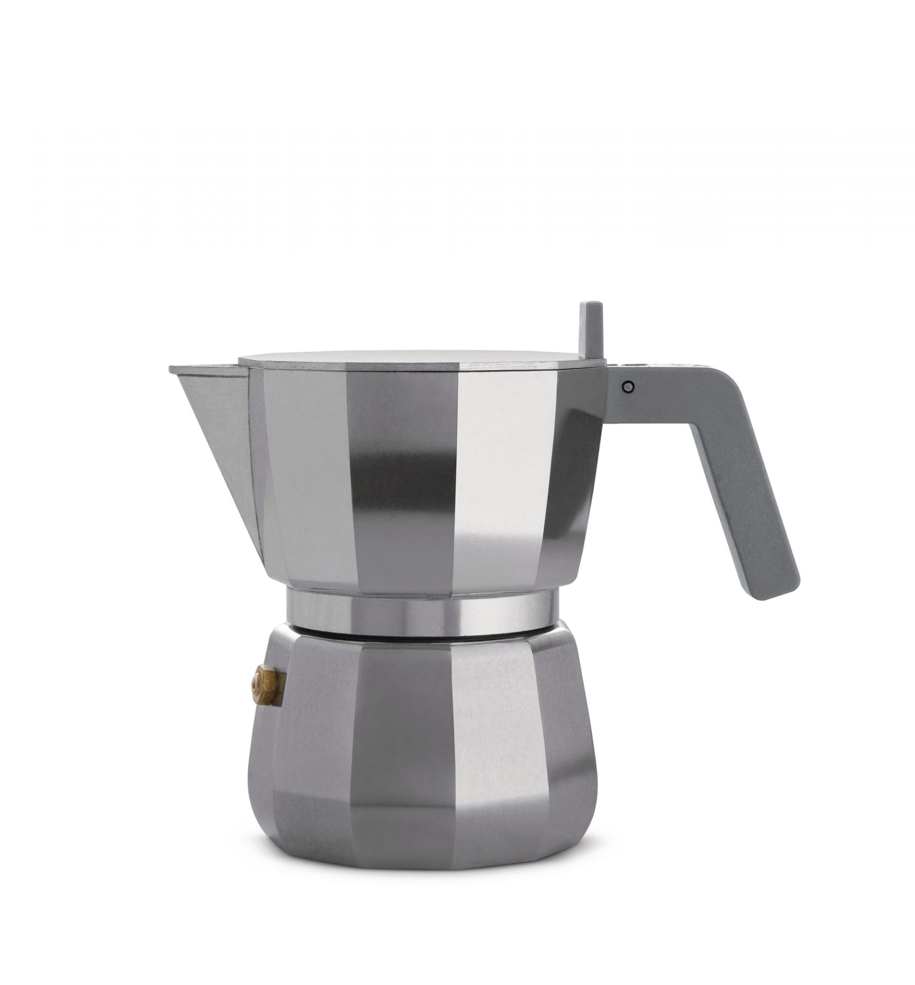 Alessi Moka Espressokocher DC06 für 3 Tassen, silberfarben, für die Zubereitung von Espresso.