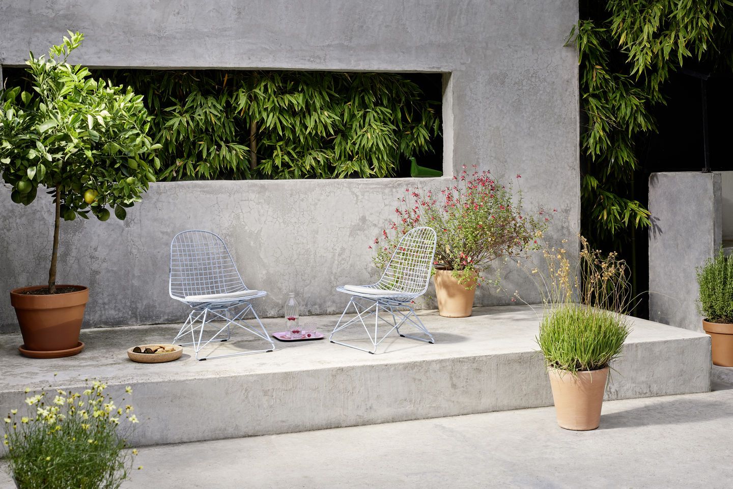 LKR-2 Wire Chair Stuhl mit Sitz- und Rückenbezug Vitra