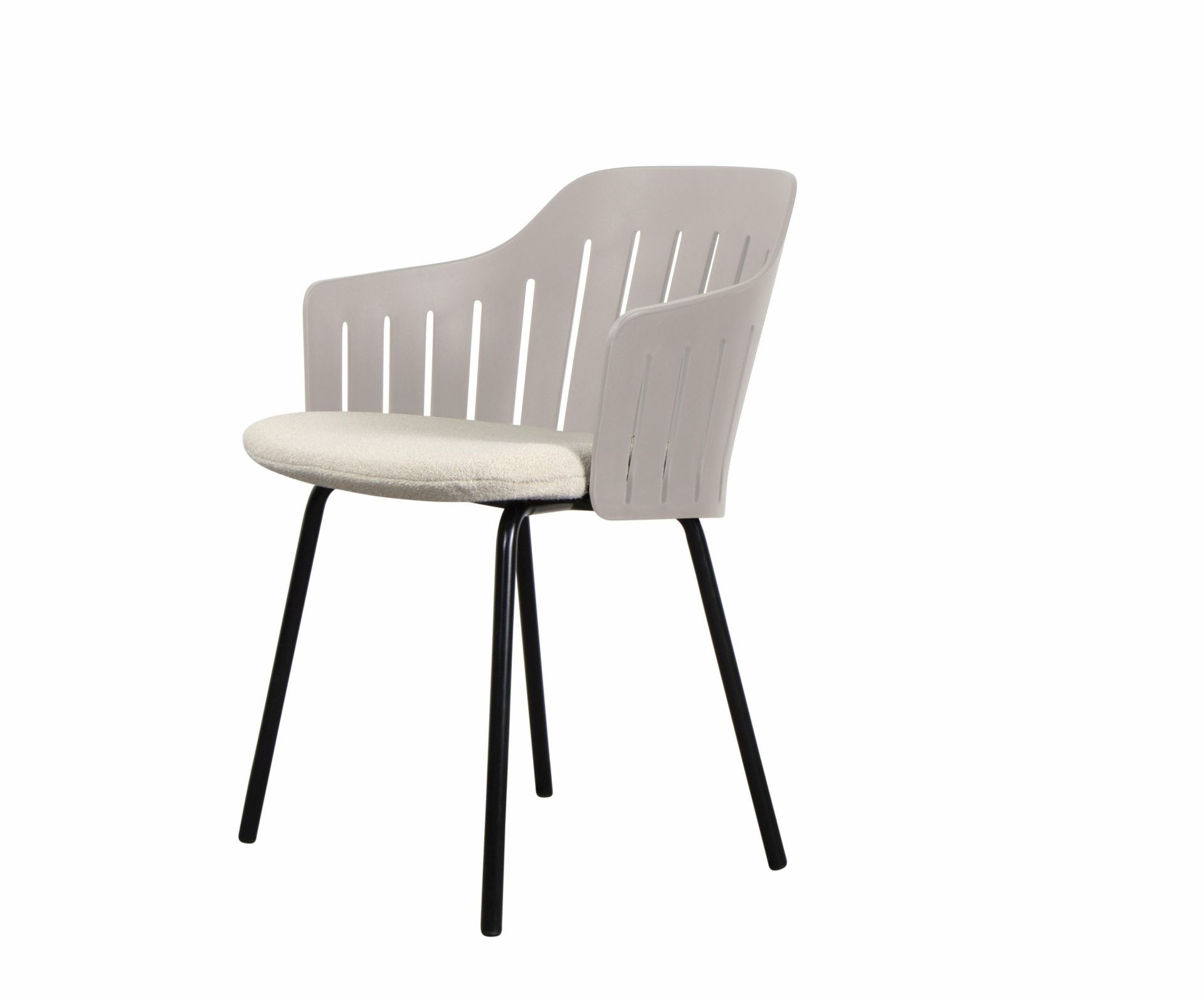 Choice Outdoor Stuhl Stahlgestell 4 Beine Taupe Cane-Line 