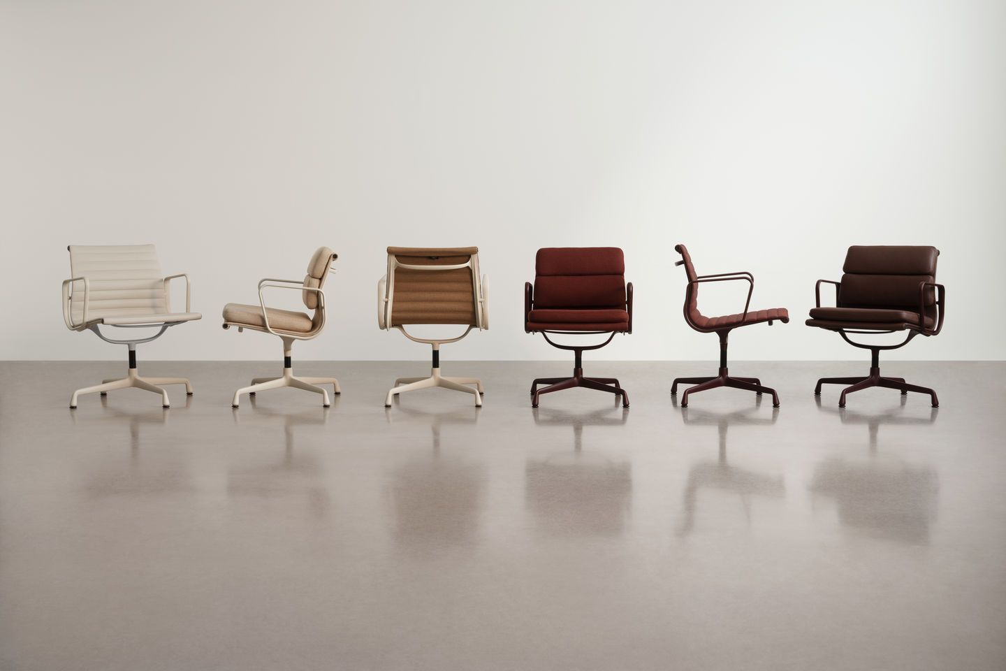 Soft Pad Chair EA219 / EA 219 VERCHROMT / LEDER NERO Sessel Vitra EINZELSTÜCK