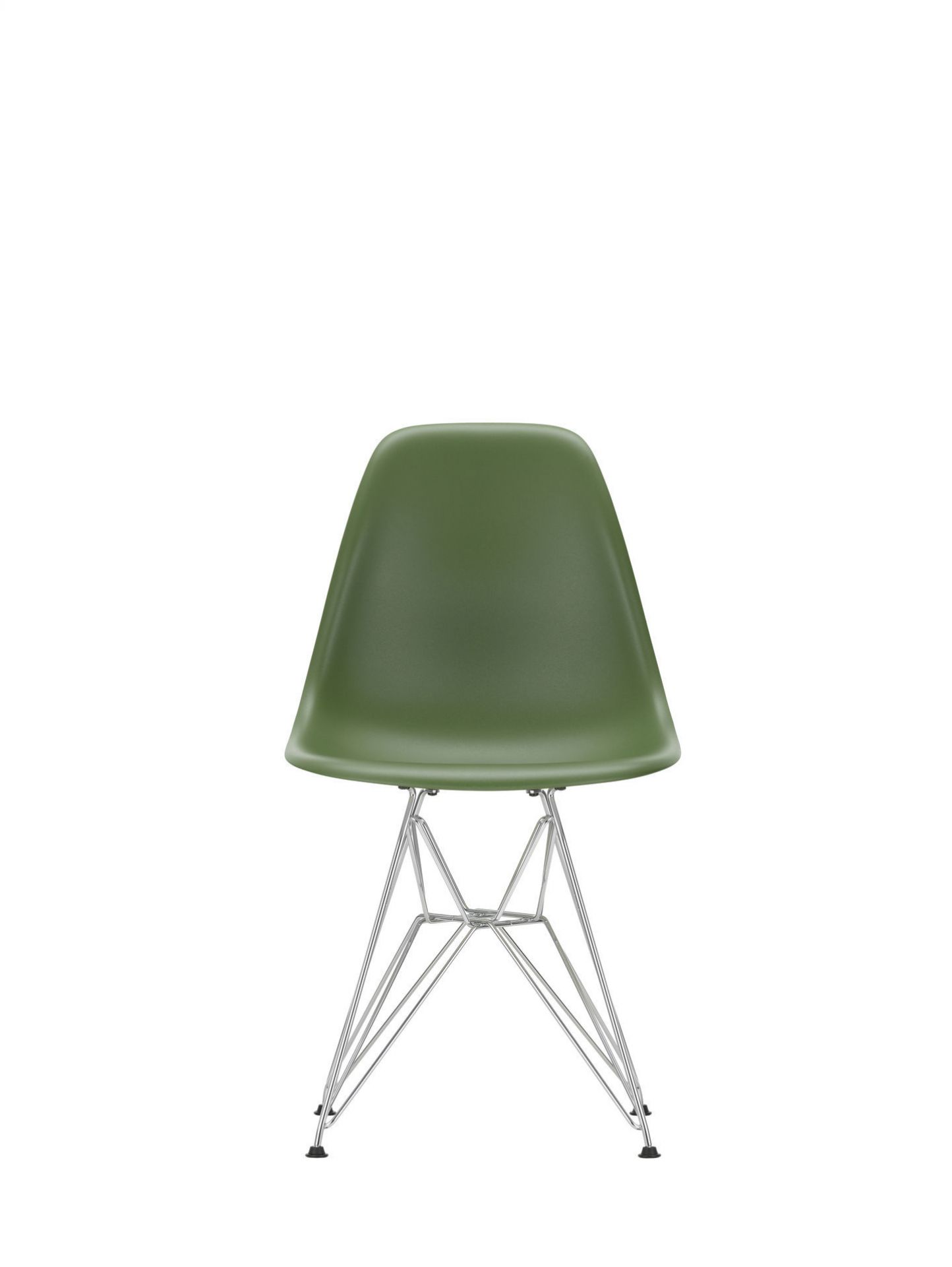 Eames Plastic Side Chair DSR Stuhl Vitra Chrom-Eisgrau