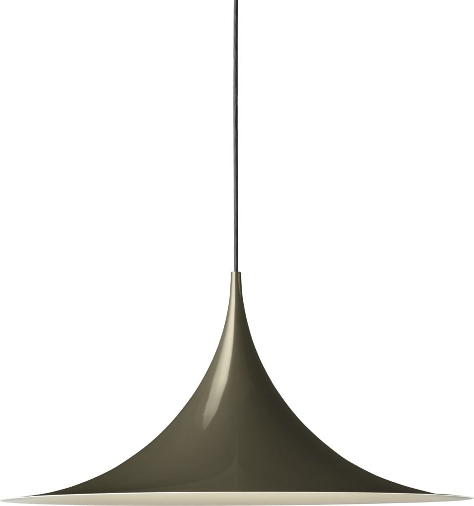 Semi Pendelleuchte von Gubi, Ø 60 cm, in dunklem Kakao glänzend, Hängeleuchte für Innenräume.