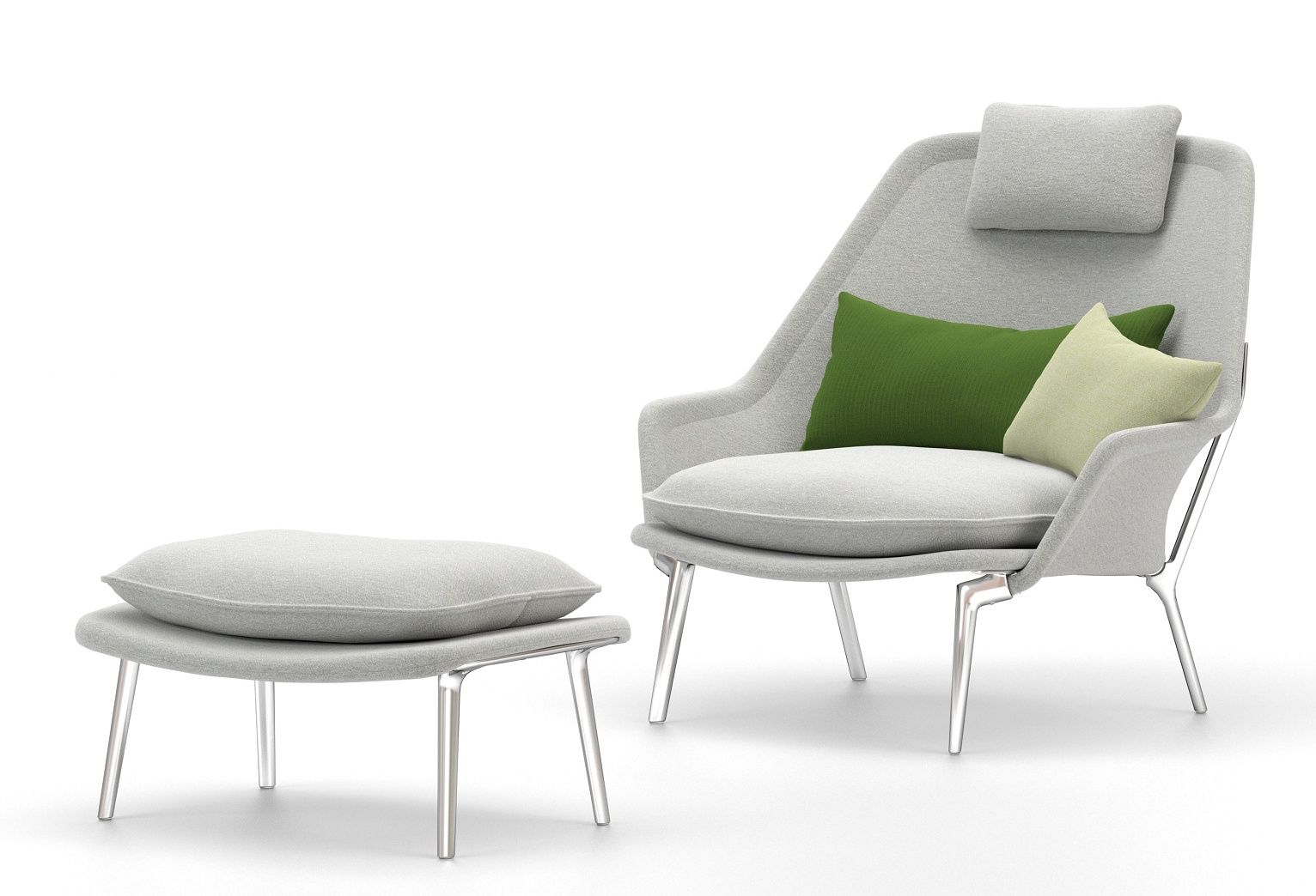 Slow Chair Ottoman Stoff Vitra