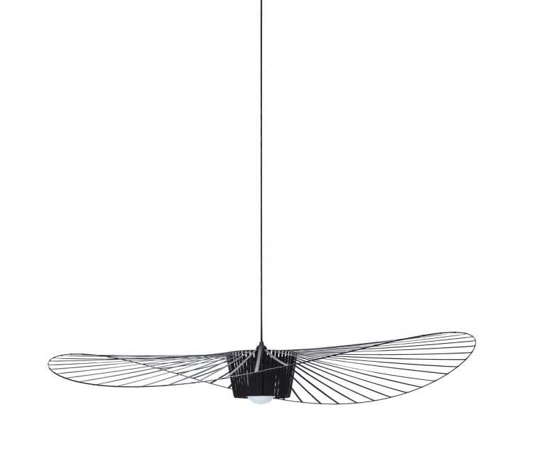 Vertigo Pendelleuchte von Petite Friture, große schwarze Designerlampe mit filigranem Lampenschirm und modernem Design.