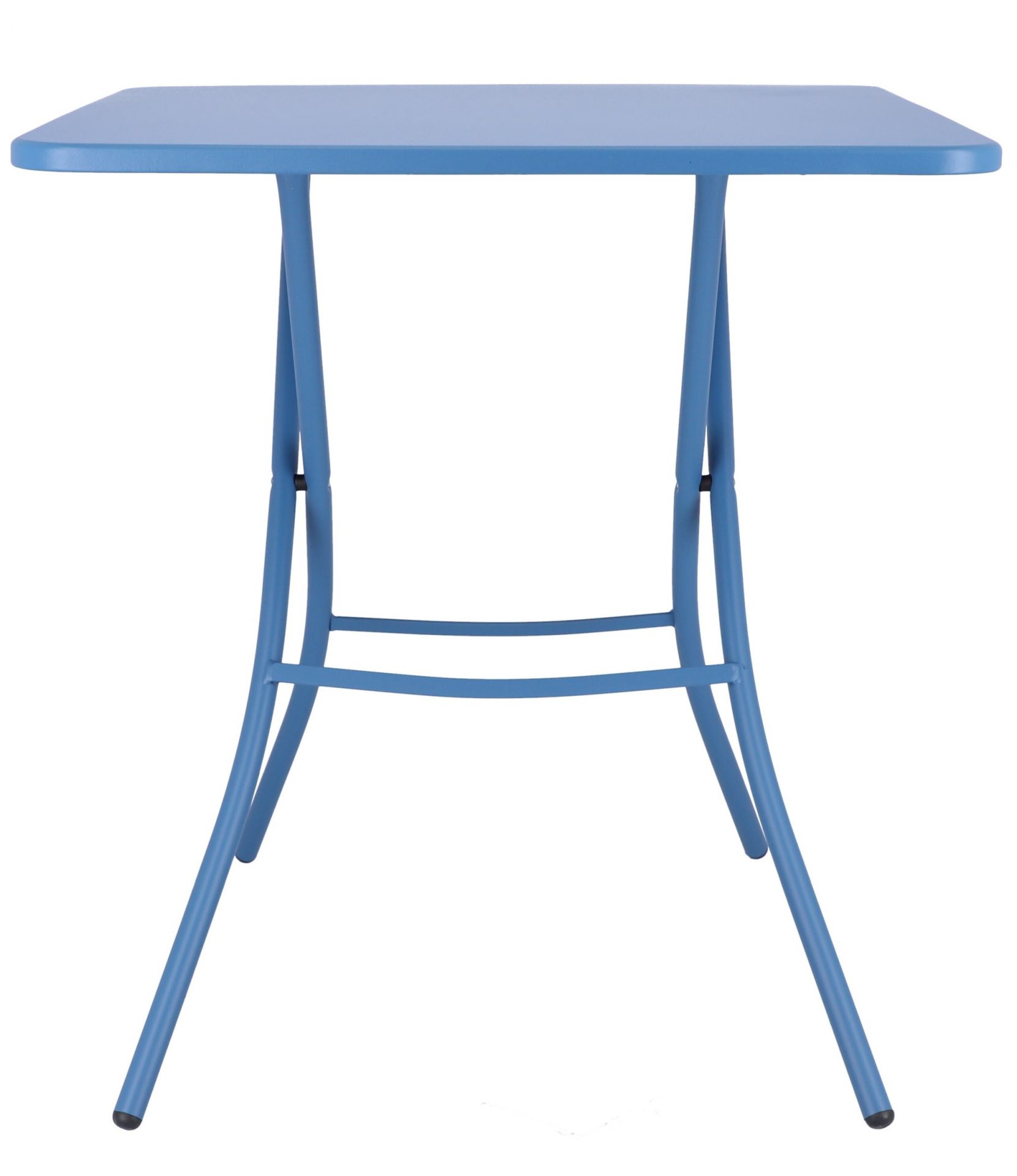 Blauer Fiam Sirio Klapptisch von Jan Kurtz für den Outdoor-Bereich, quadratische Tischplatte.