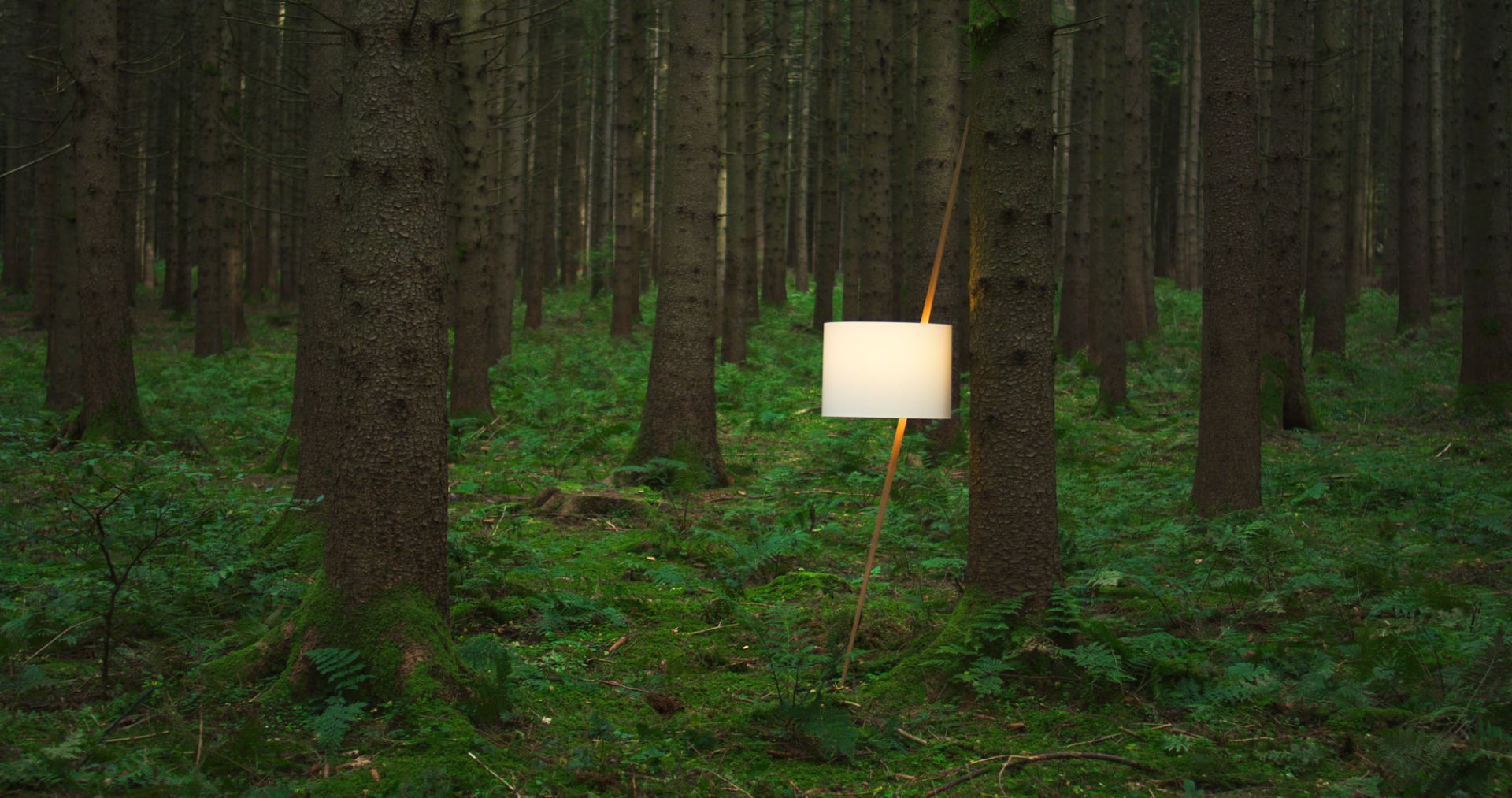 Luca Lean Anlehnleuchte Eiche natur/weiß Maigrau
