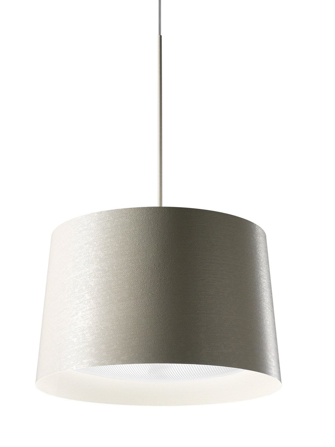 Twiggy Sospensione Pendelleuchte von Foscarini, moderne Hängelampe mit grauem Lampenschirm für Wohnzimmer und Esszimmer.