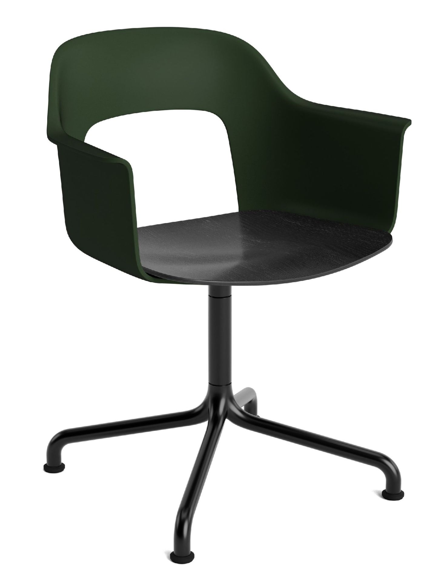 Layout Armchair 252 Armlehnstuhl 4-Sternfuß Drehfuß mit gebogenem Fußkreuz Hay