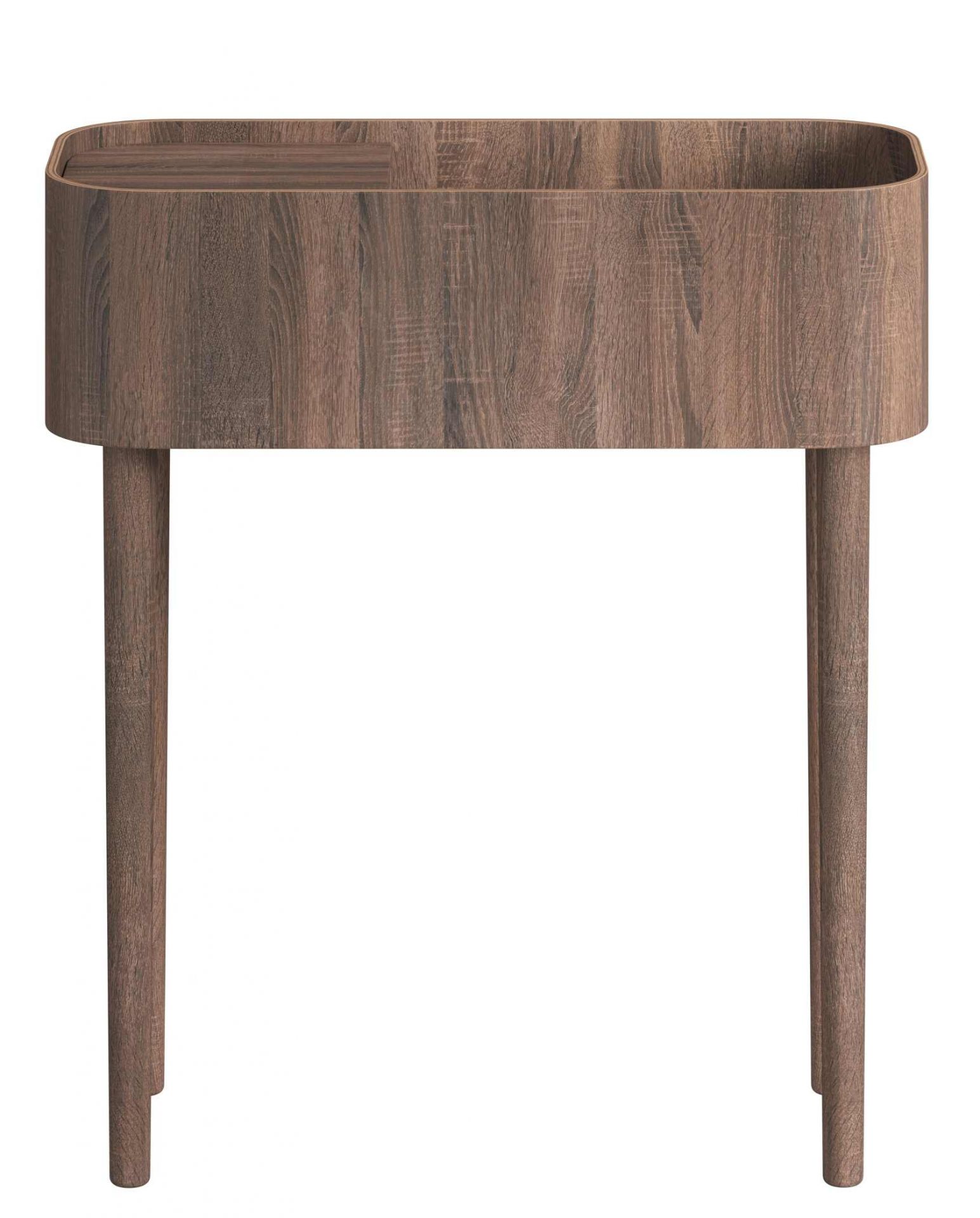 Serena Konsole Tisch aus dunkel gebeizter Eiche von Novoform. Moderner Konsolentisch für Flur und Wohnzimmer.