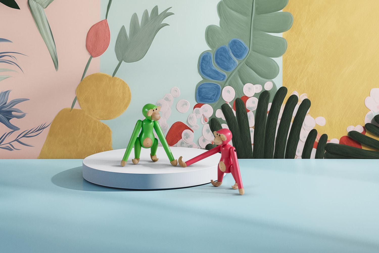 Affe Mini farbig Kay Bojesen Pink