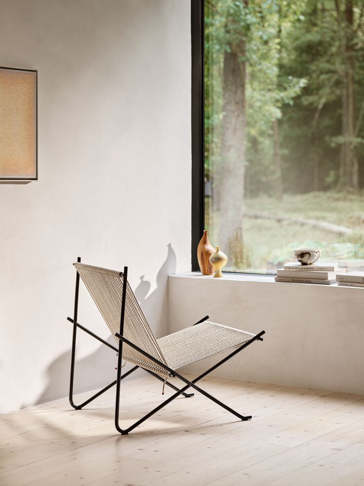 PK4 Lounge Chair Edelstahl - Schwarz Fritz Hansen