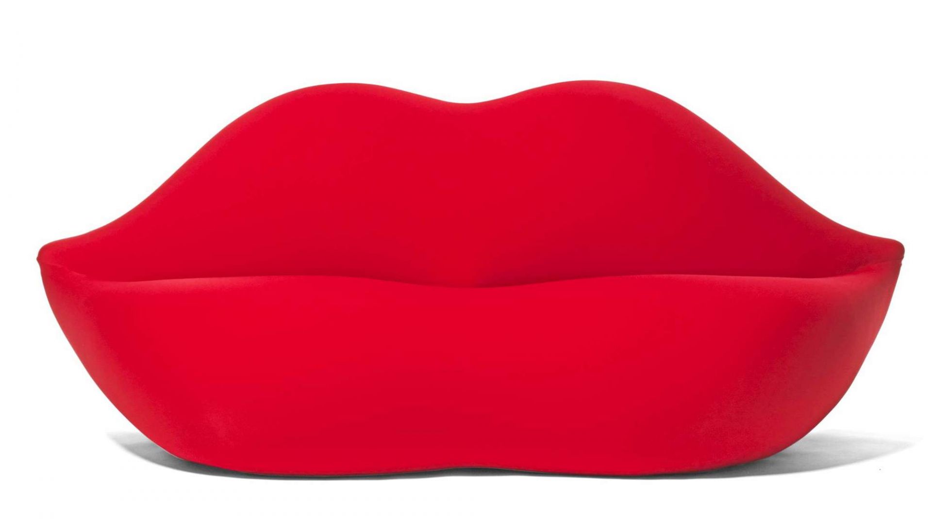 Rotes Bocca Sofa in Lippenform von Gufram, Design Möbel für Wohnzimmer und Lounge.