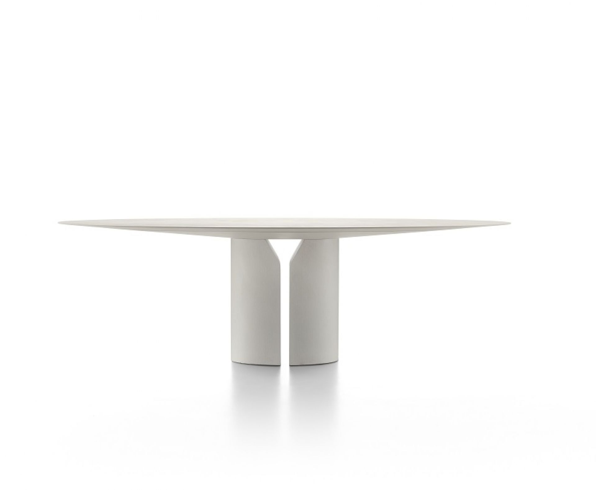 Weißer NVL Table Rundtisch / Esstisch von MDF Italia mit einzigartigem Design.