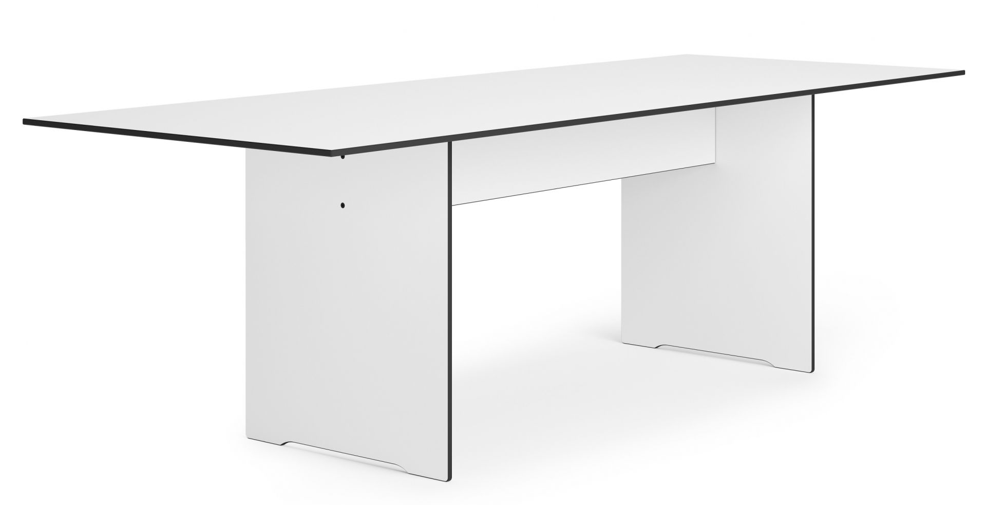 Weißer Riva Vario Tisch von Conmoto, ein moderner Outdoor-Tisch für Garten und Terrasse.