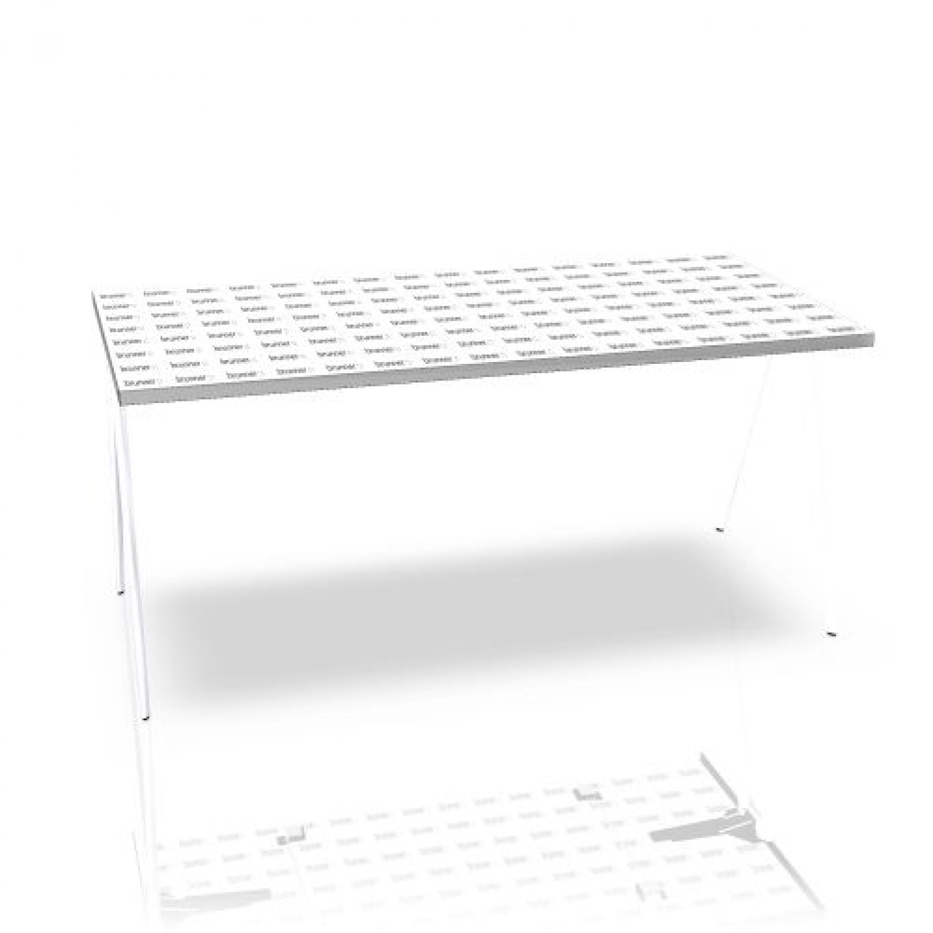 Weißer Brunner A-Table Klapptisch in Rechteckform, ideal für Konferenzen und Veranstaltungen.