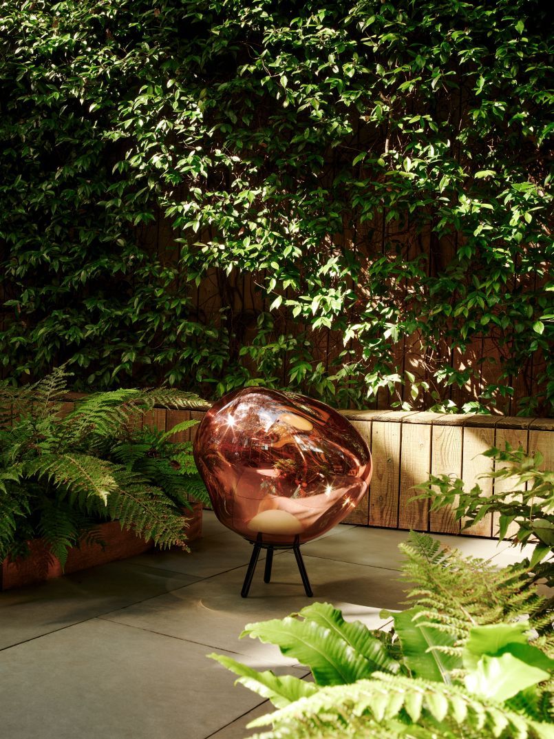 Melt Large LED tragbare Boden-/Hängeleuchte Opal Tom Dixon