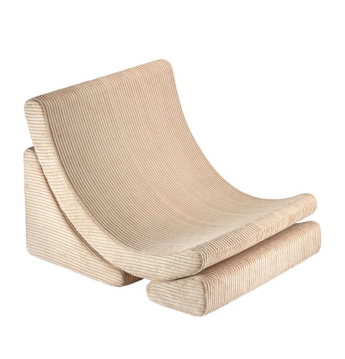 Mond Kindersessel Breitcord Brauner Zucker Wigiwama