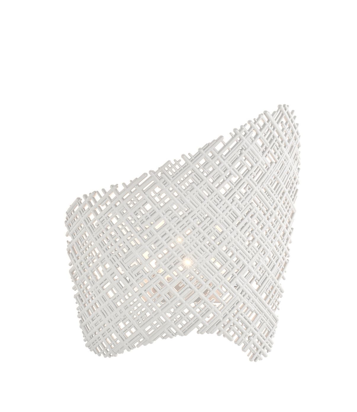 Weiße Tea Applique Wandleuchte von Kartell mit modernem, gitterartigem Design für stilvolle Wandbeleuchtung.