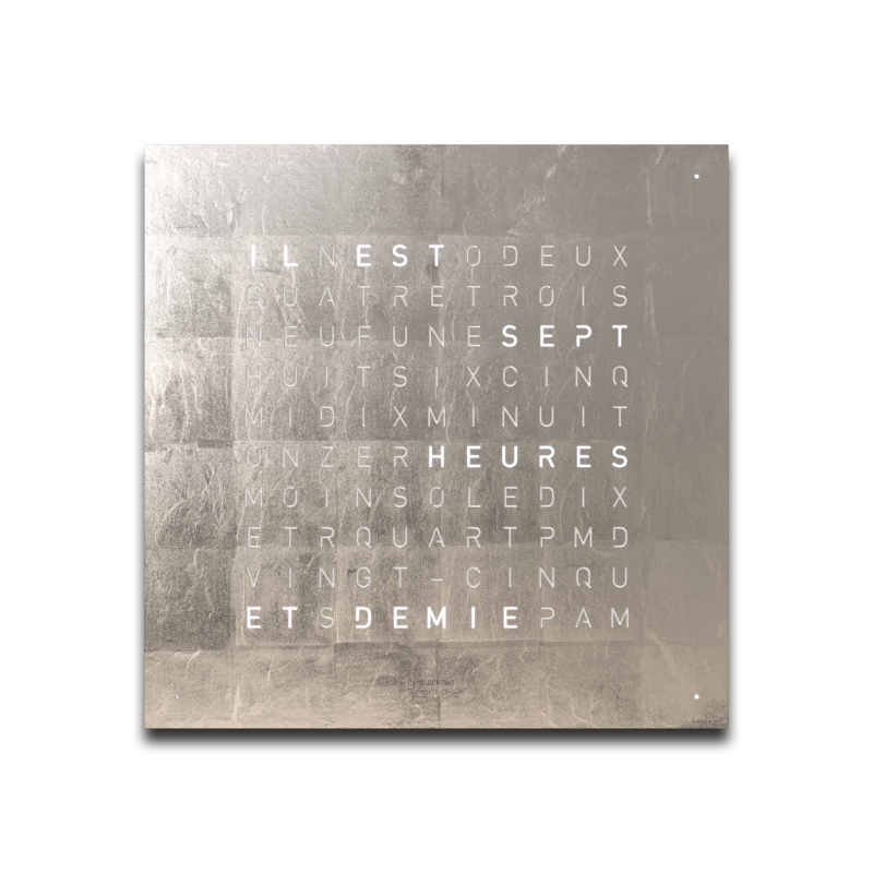 Frontcover für Earth 45 Wanduhr / Zeitobjekt Französisch QLOCKTWO