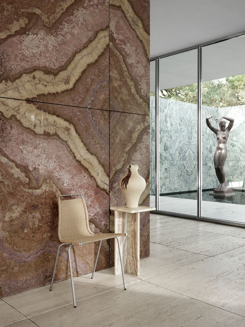 PK1 Stuhl von Carl Hansen & Søn mit Naturkordel und Edelstahlgestell, modernes Design.