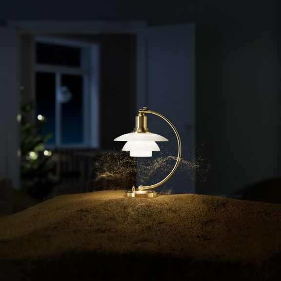 PH 2/2 Luna Tischleuchte Messing / Opal Glas Louis Poulsen LIMITED EDITION