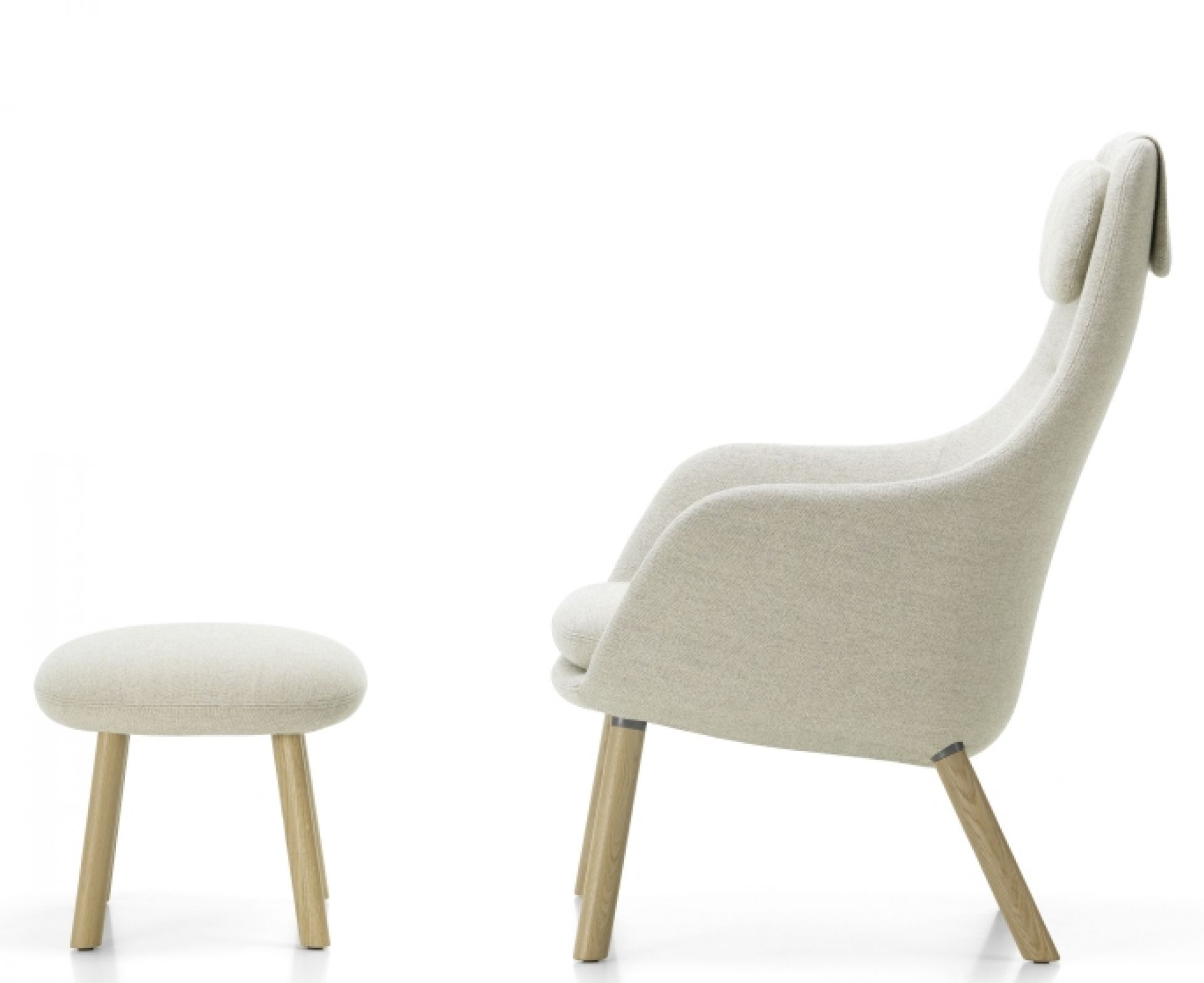 Hal Lounge Chair Sessel + Ottoman Sitzkissen lose Vitra