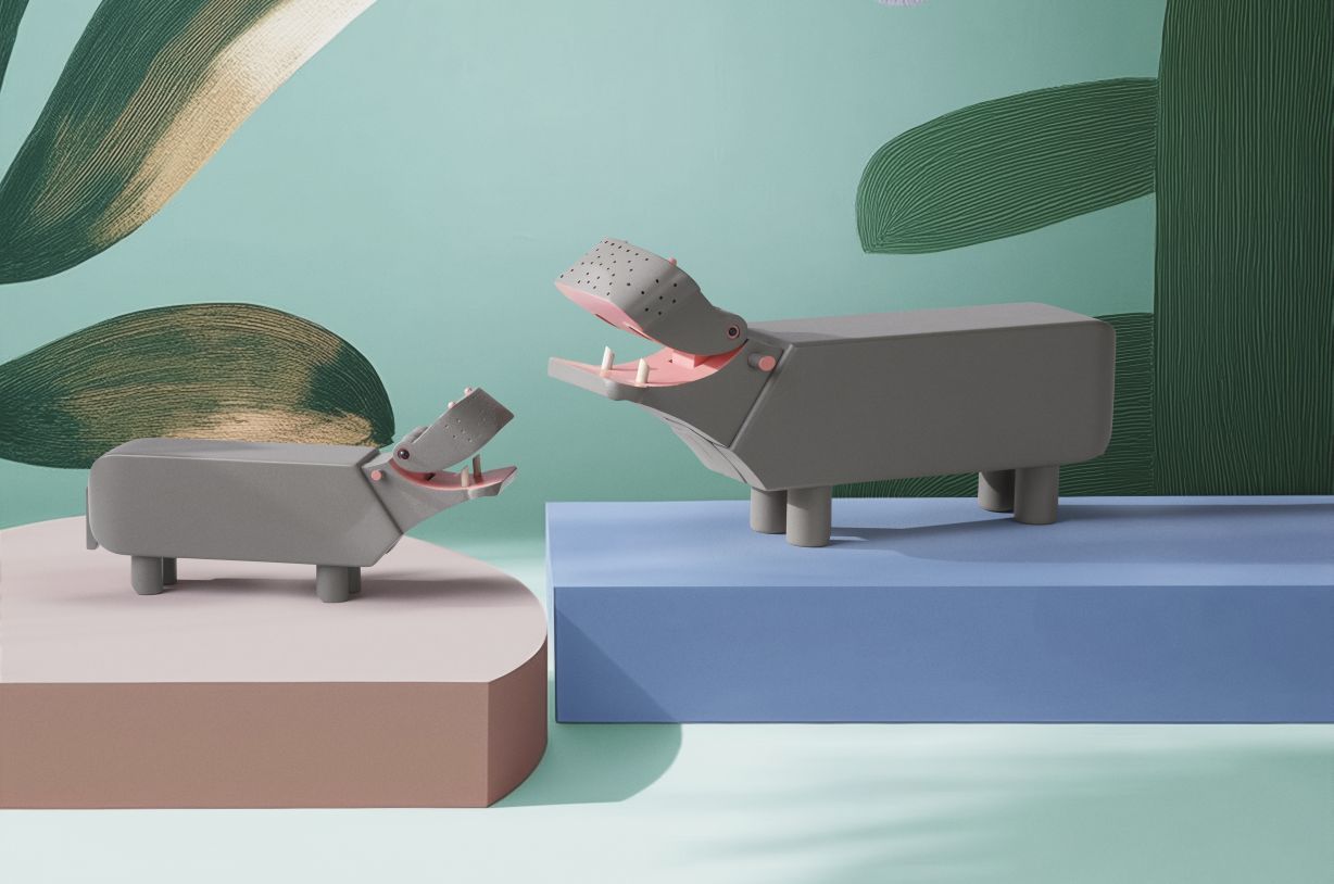 Flusspferd liliput grau Kay Bojesen