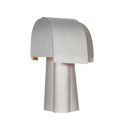 Samsa Tischleuchte von Pulpo, moderne Nachttischlampe in Silber, minimalistisches Design für Schlafzimmer und Wohnzimmer.