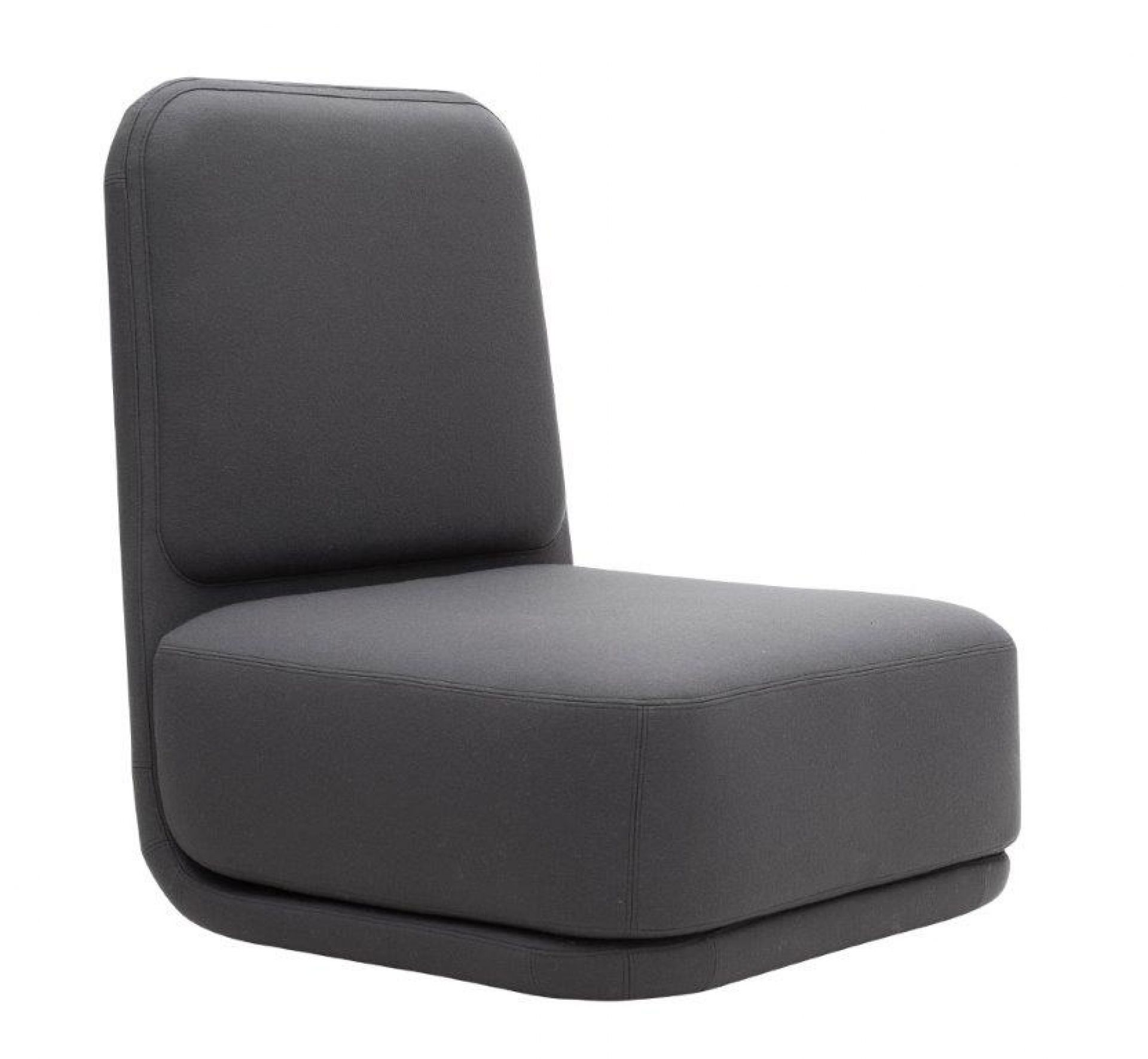 Grauer Standby Sessel von Softline, moderner Loungesessel für Wohnzimmer und Büro.