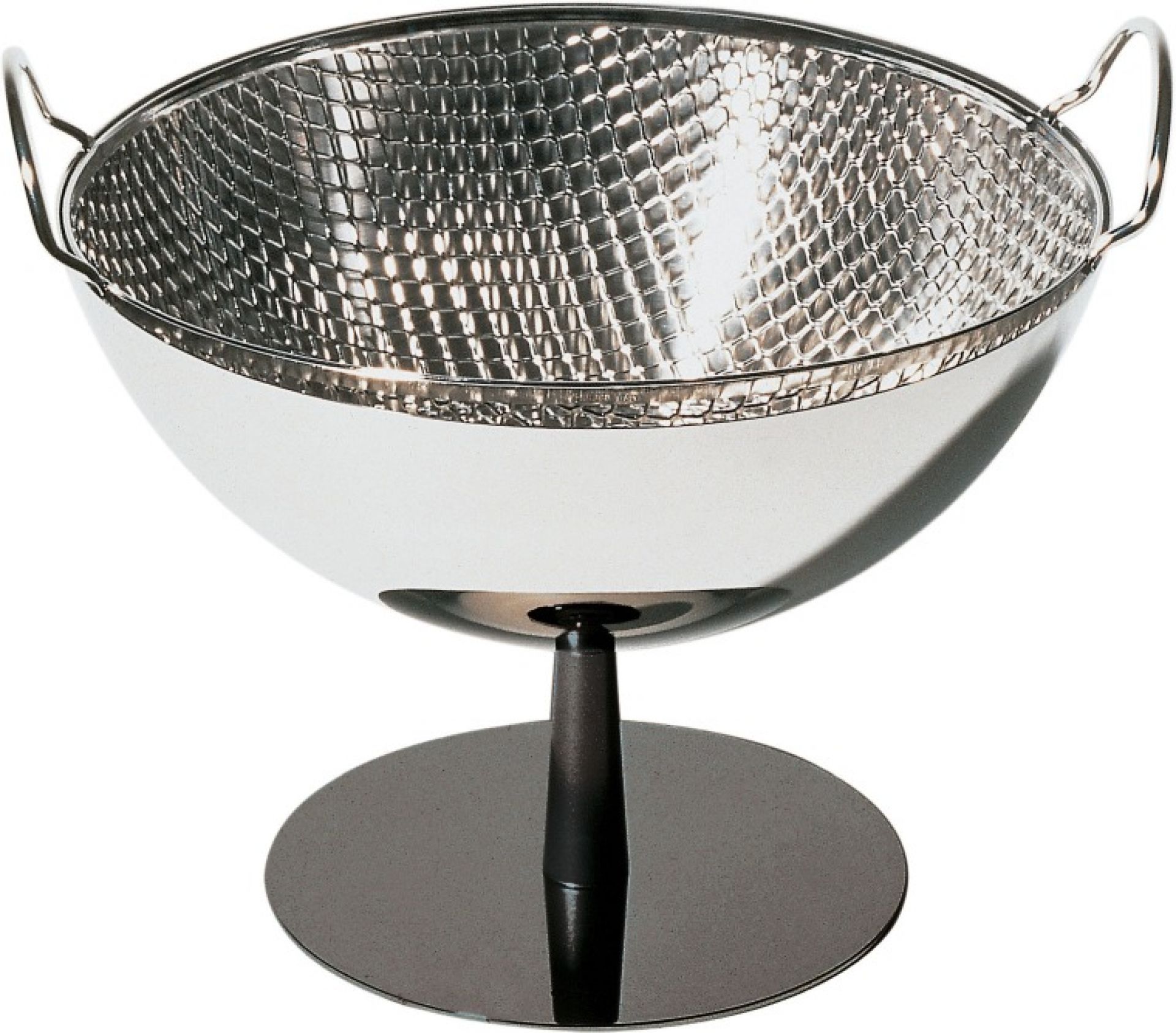 Alessi Obstschale/Sieb AC04 aus Edelstahl: Moderne Küchenschale mit Siebeinsatz und Ständer für Obst und Gemüse.