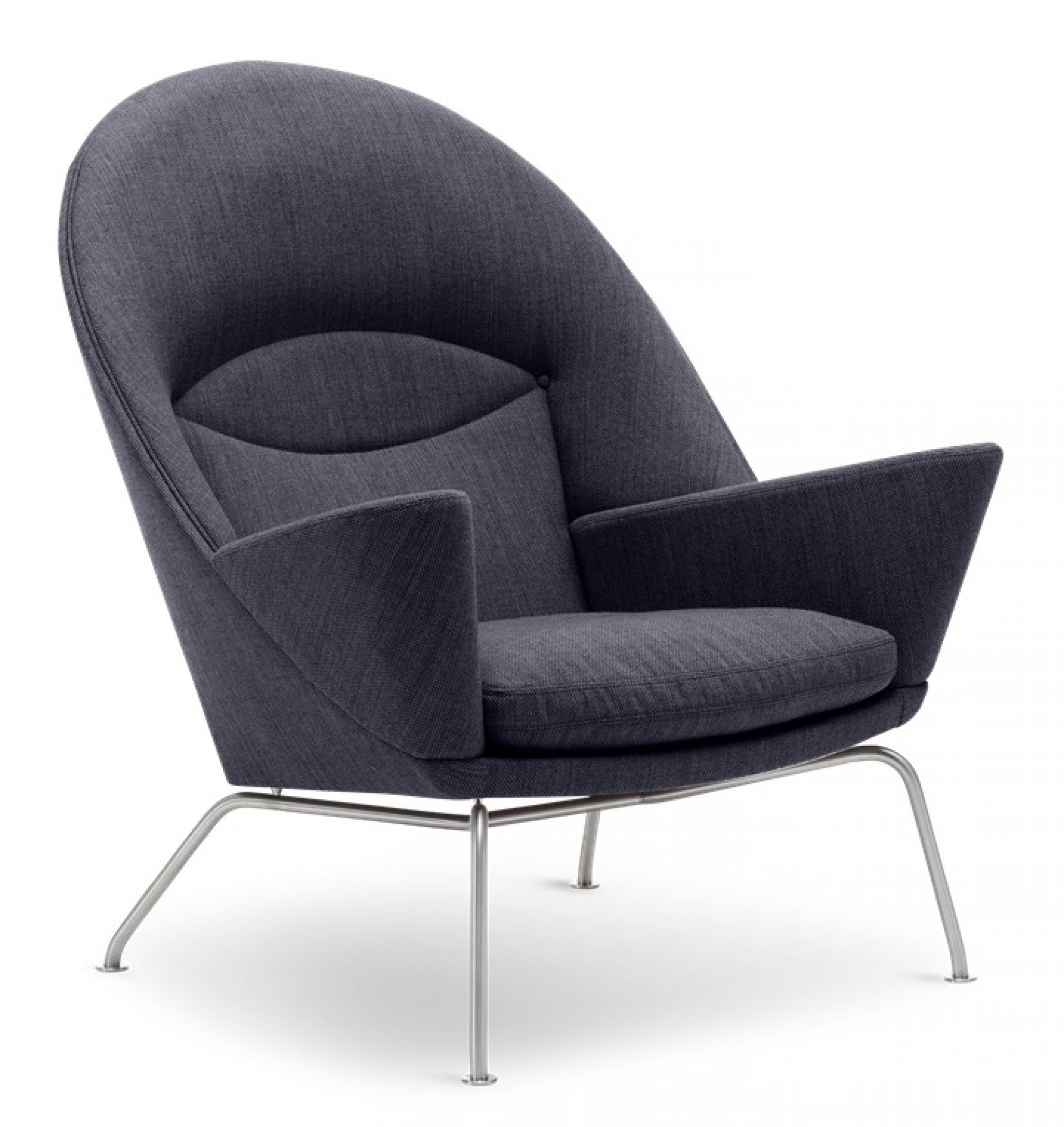 CH468 Oculus Chair Sessel von Carl Hansen & Søn, Bezug Fiord 191, Metallgestell.