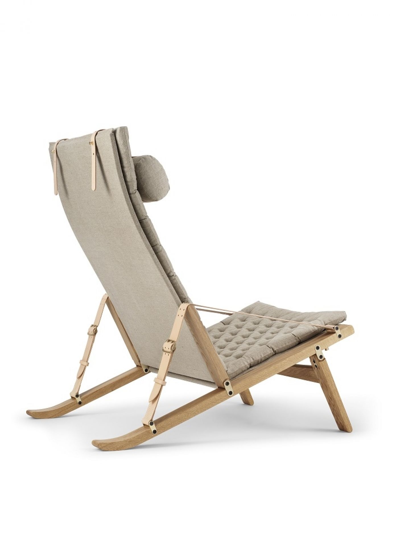 FK10 Plico Chair Sessel von Carl Hansen & Søn in Weißöl mit bequemen Polstern.