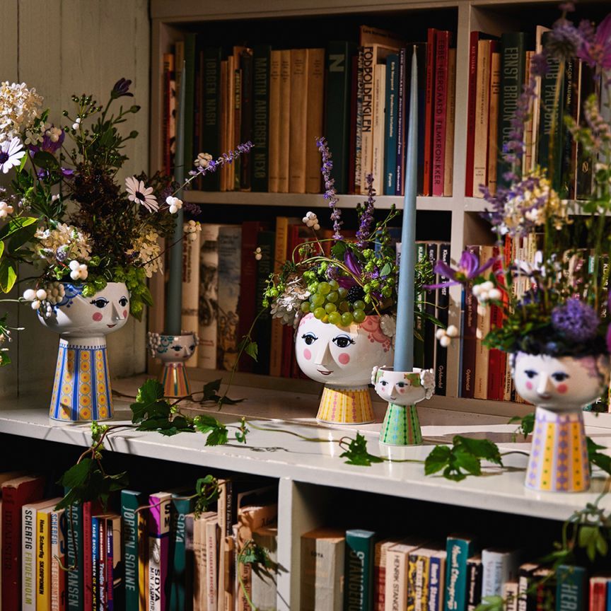 Eva Vase H18,5cm hellblau Bjørn Wiinblad